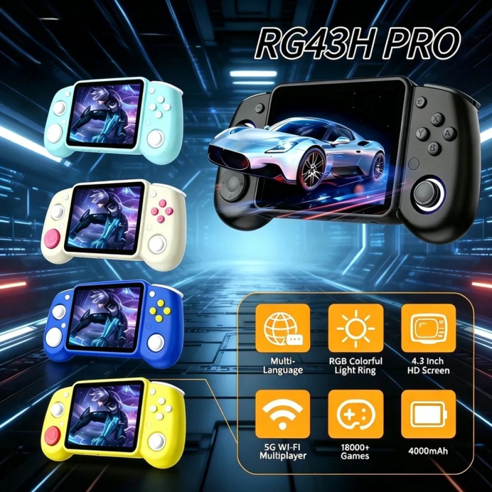 Q21 Gaming Console - جهاز ألعاب محمول ريترو RG43H Pro