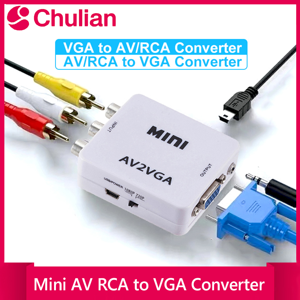 Gaming Console Or Pc - محول VGA إلى AV بدقة 1080P