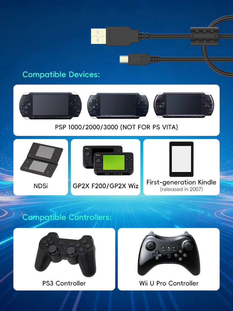كابل بيانات الضفدع USB A إلى M - مراجعة Gaming Console Ps3 وسعره