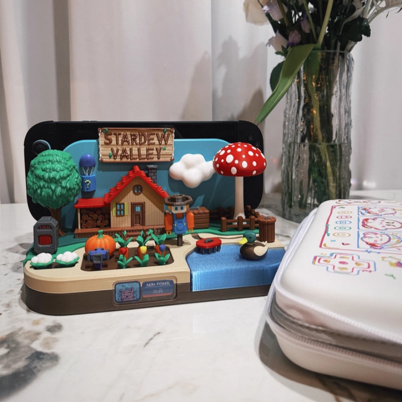 حامل شحن زخرفي بتصميم Stardew  - مراجعة Gaming Console Stand وسعره