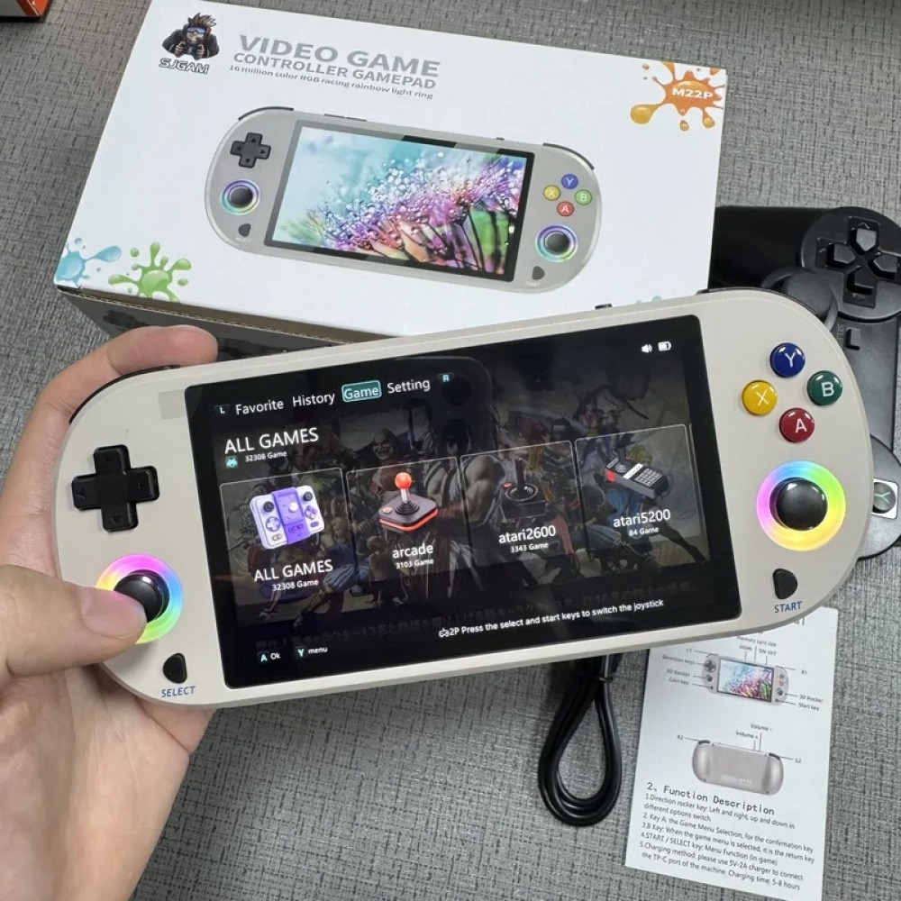 جهاز ألعاب محمول ريترو M22 Pro - مراجعة Q21 Gaming Console وسعره