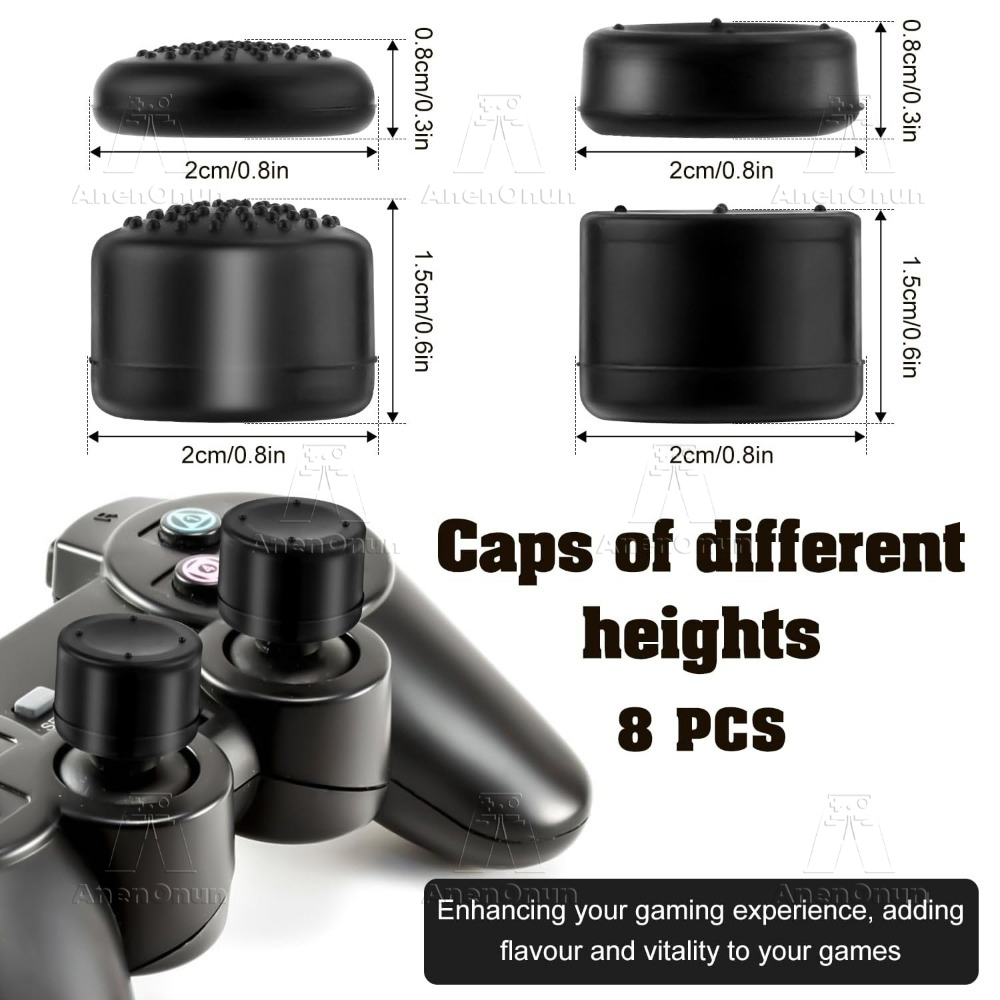 8 قطعة قبضة الإبهام قبعات تحكم - مراجعة Gaming Console For Pc وسعره